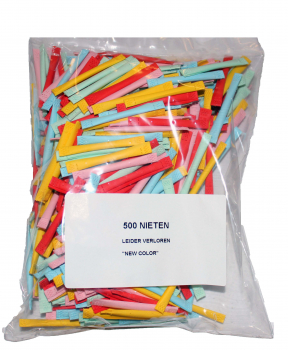 Sicherheitslose Nieten 500er Pack bunt gemischt
