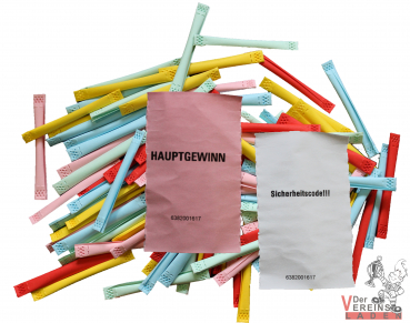 Sicherheitslose Hauptgewinn 10er Beutel, bunt gemischt