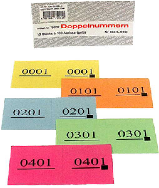 Doppelnummernblock 1-500