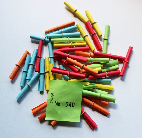 Röllchenlose Gewinne: 50er Pack, bunt gemischt, Los-Nr. 1-1000
