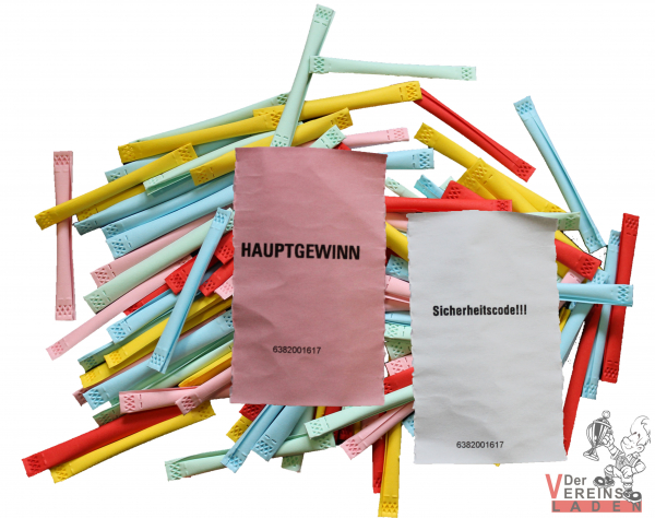 Sicherheitslose Hauptgewinn 10er Beutel, bunt gemischt