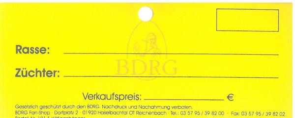 Käfiganhänger Geflügel 100 Stück