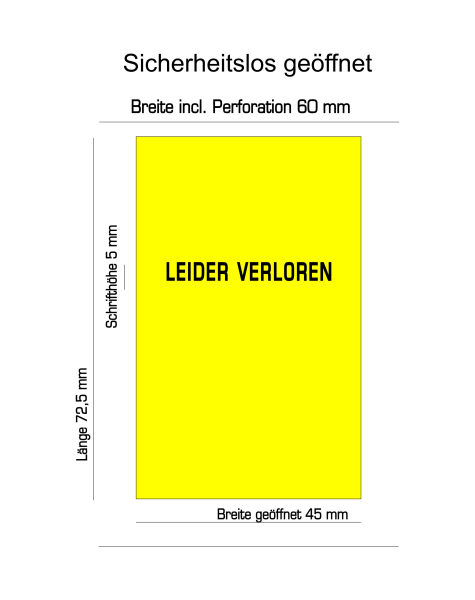 Lospaket - Sicherheitslose bunt, Gewinne optional Aufkleber und Nieten