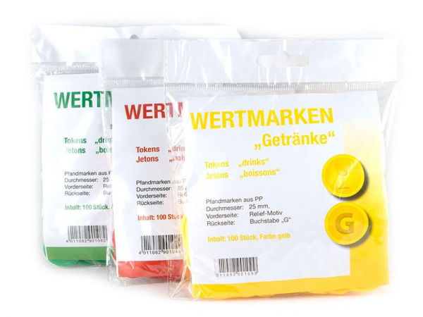 Wertmarken Chips Pfandmarken