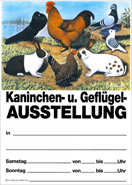 Kleintierzuchtplakat mit Vordruck A2