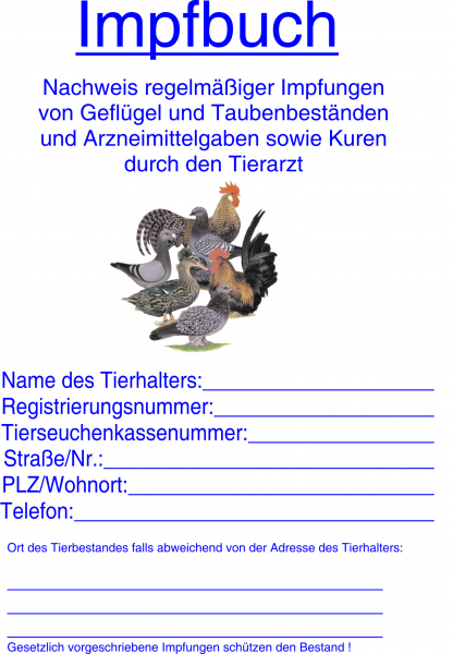 Impfbuch Geflügel
