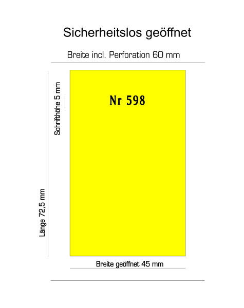 Lospaket Sicherheitslose 500 Gewinne bunt gemischt, nummeriert