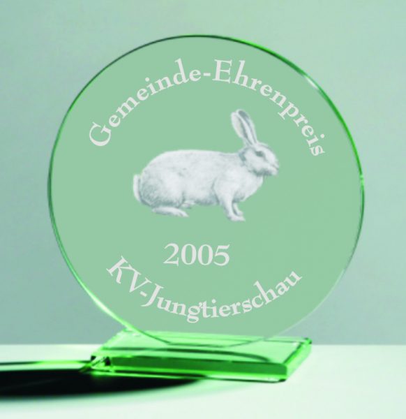 Glasständer mit Lasergravur