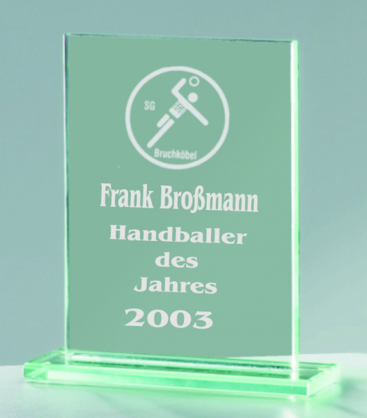 Glasständer mit Lasergravur