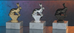 Metallfigur Kaninchen in 3 verschiedenen Farben