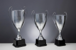 XXL - Metallpokal silber