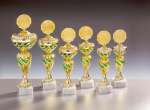 Pokal in 6 Größen - grün/gold