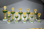 Pokal in 10 Größen - grün/gold