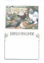 Ehrenurkunde mit Geflügelmotiv