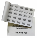 Paket Aufklebenummern 100er Block 1-2000 lieferbar