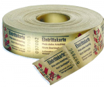 Eintrittkarten in Rollenform, 1000 Abrisse