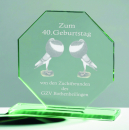 Glasständer mit Lasergravur