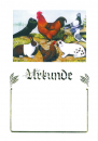 Urkunde mit Kleintierzuchtmotiv